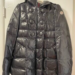 Moncler Shiny Black Down Jacket